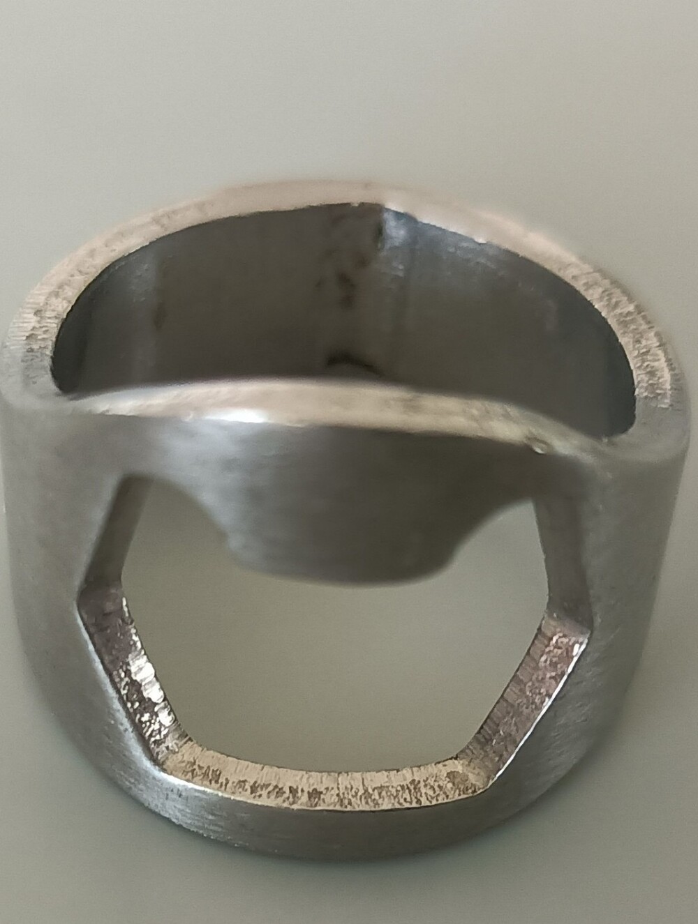 Men's Silver Stainless Steel Signet Ring